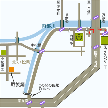 堀製麺周辺地図